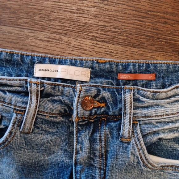 Anthropologie Pilcro Denim Mid-Thigh Shorts Size 27 - Picture 2 of 3